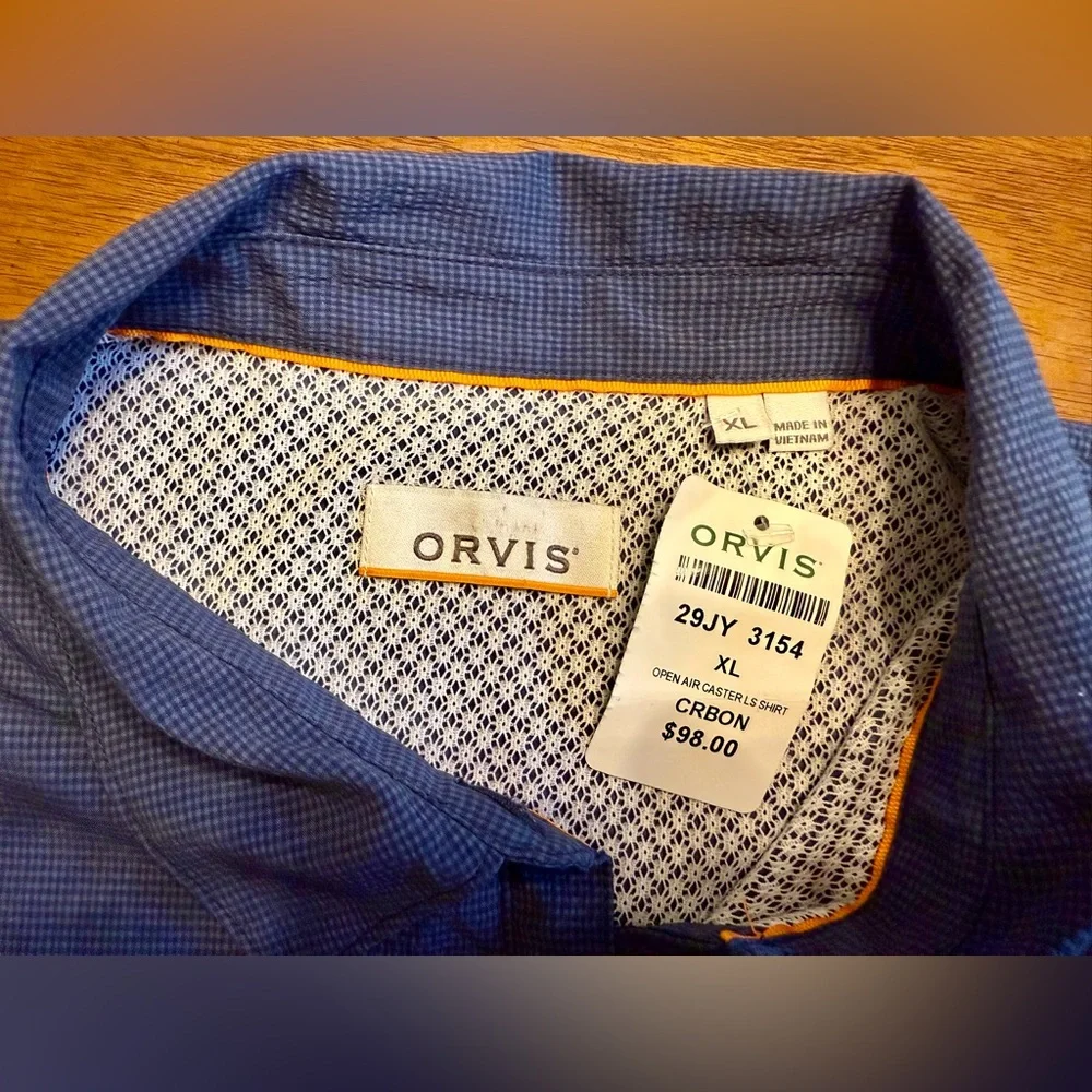 NWT Women’s Orvis Open Air Caster Longsleeve Carbon NAVY work shirt  SPF 40 XL - Picture 6 of 13
